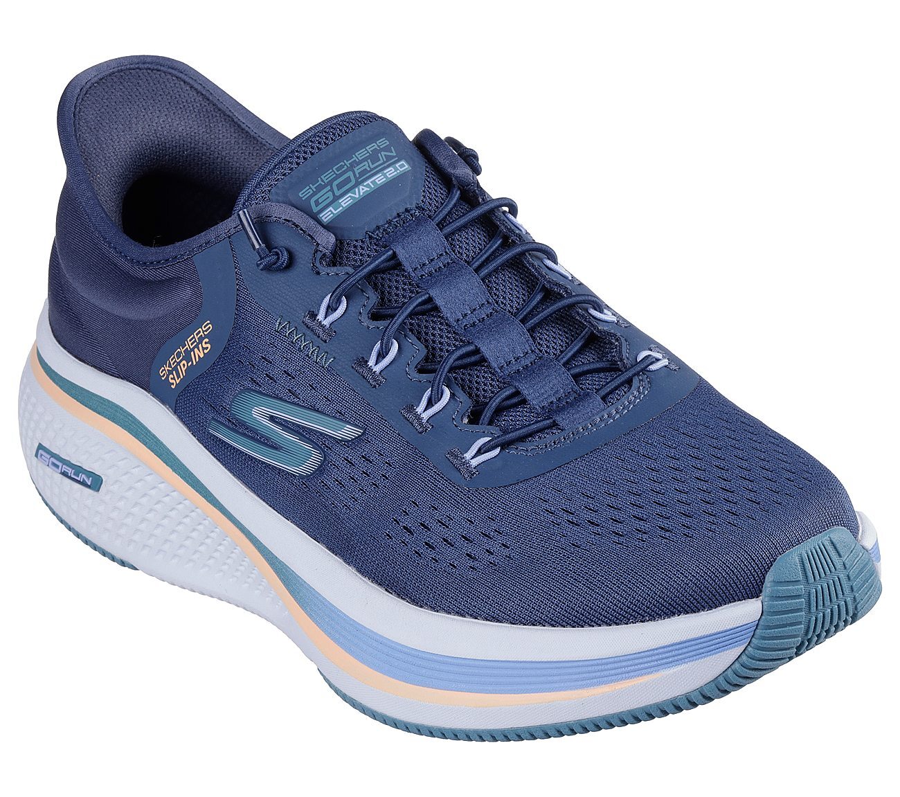 GO RUN ELEVATE 2.0 - BANYAN, NAVY/TEAL Footwear Top View