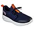 GO RUN FAST - STEADFAST, NAVY/ORANGE Footwear Lateral View