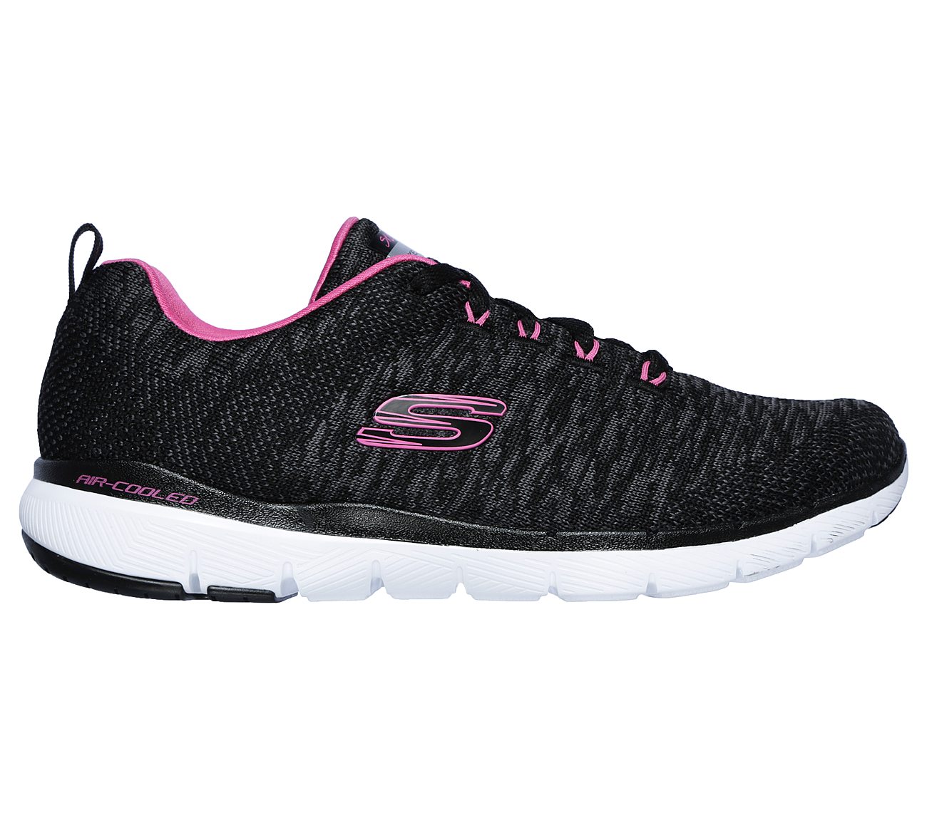 FLEX APPEAL 3, BLACK/HOT PINK Footwear Right View