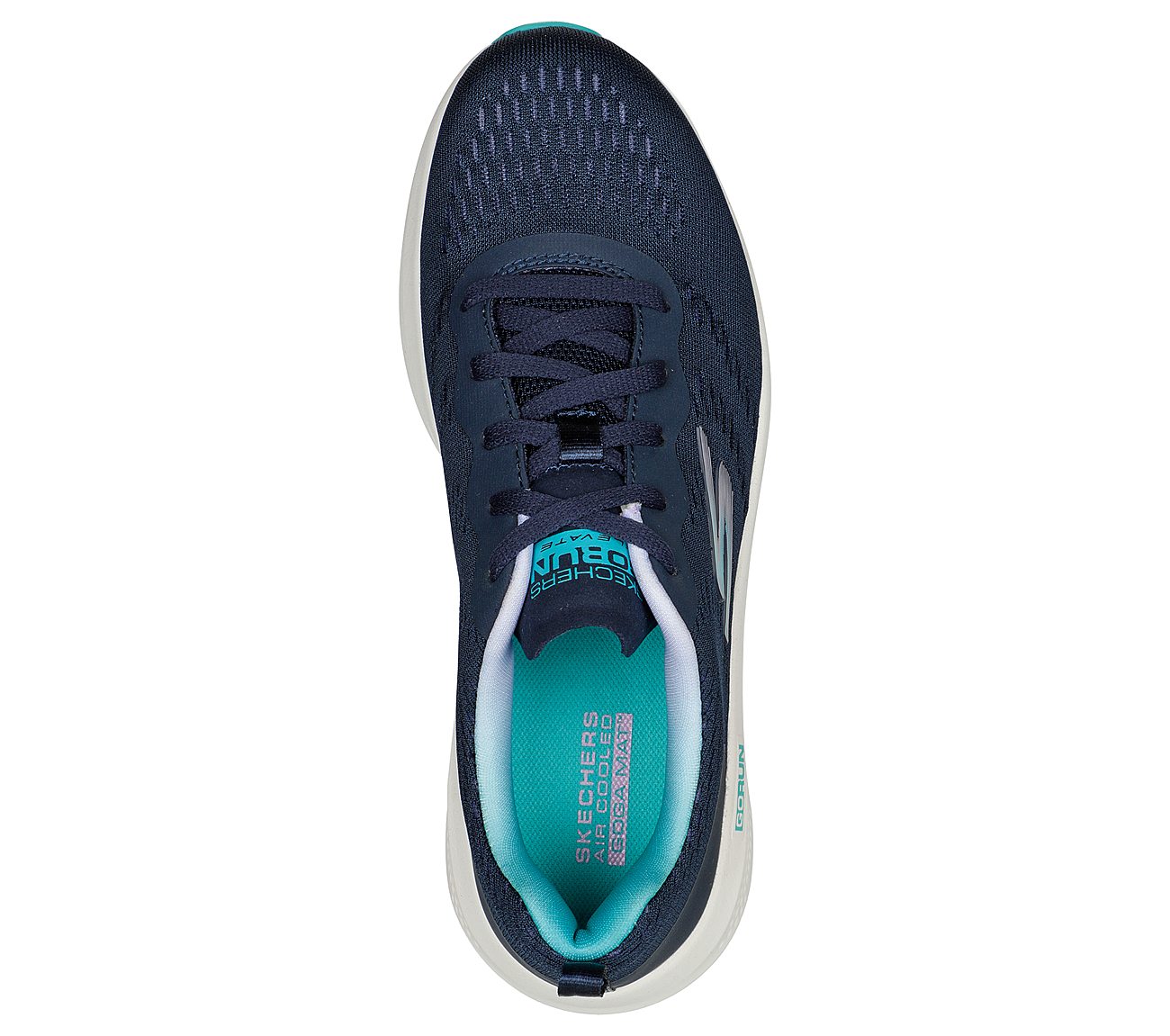 GO RUN ELEVATE - DOUBLE TIME, NAVY/MULTI Footwear Top View