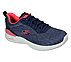 SKECH-AIR DYNAMIGHT-TOP PRIZE, NAVY/CORAL Footwear Lateral View