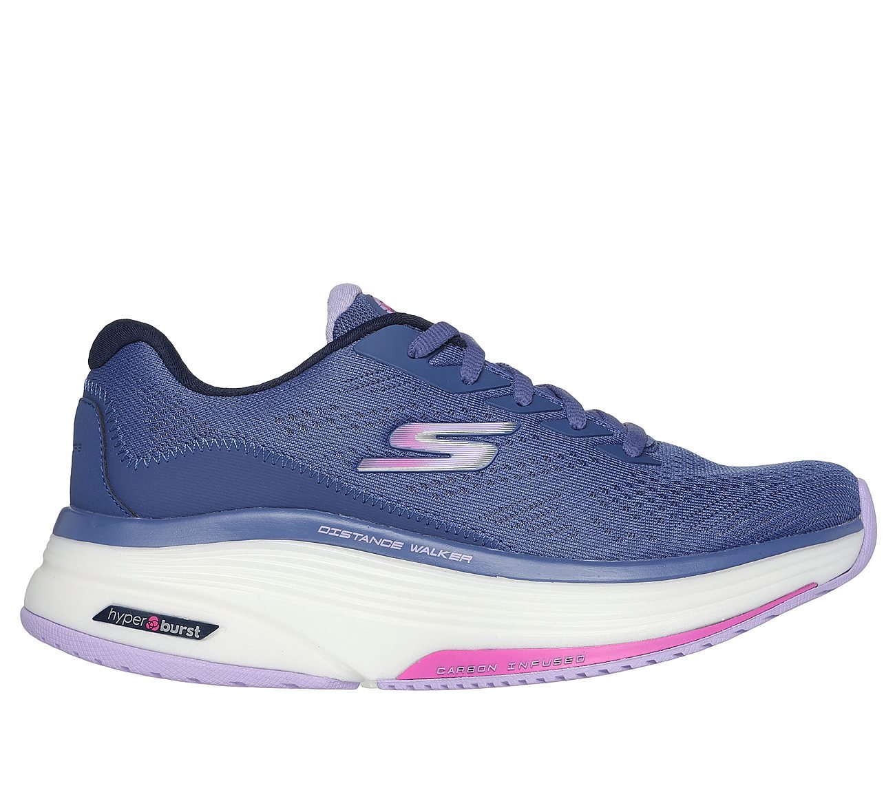 Skechers Grey/Lavender Go Walk-Distance-Walker Womens Lace