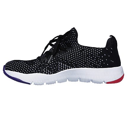 GO RUN TR- REACT, BLACK/MULTI Footwear Left View