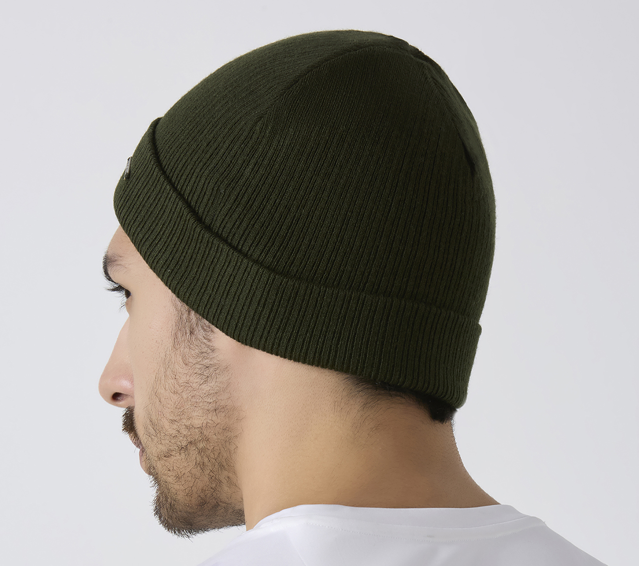 SKECHERS UNISEX SOLID BEANIE, OLIVE