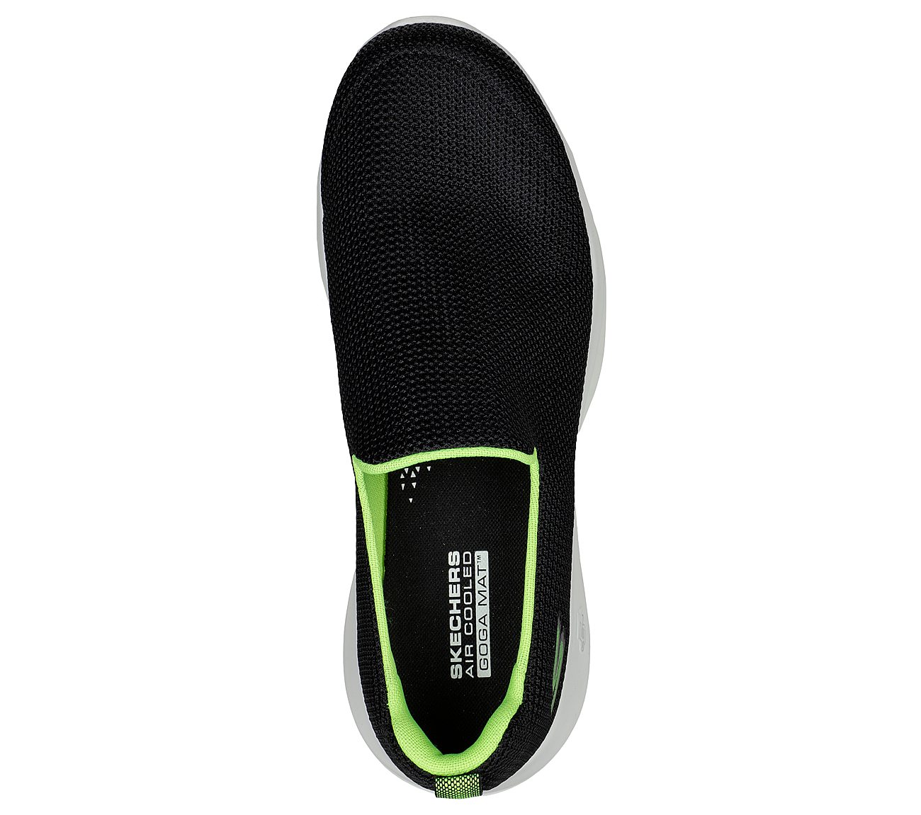 GO WALK MAX-DEED, BLACK/LIME Footwear Top View