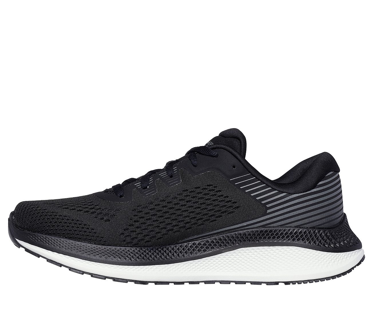 GO RUN PERSISTENCE, BLACK/WHITE Footwear Left View