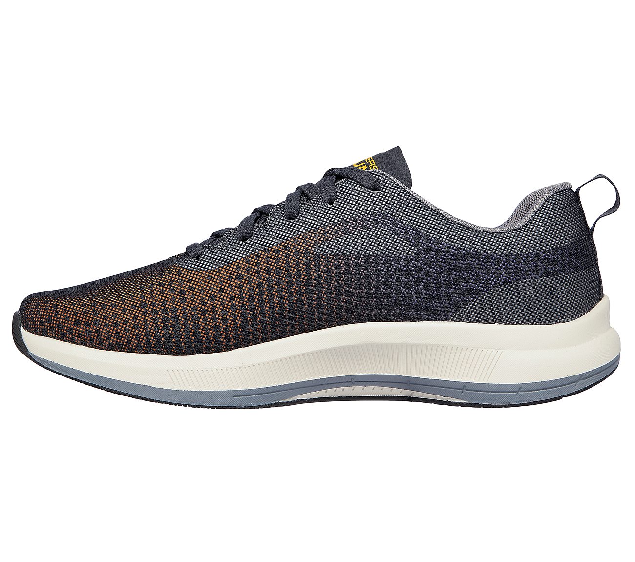 GO RUN PULSE - PELLUCID, CHARCOAL/ORANGE Footwear Left View