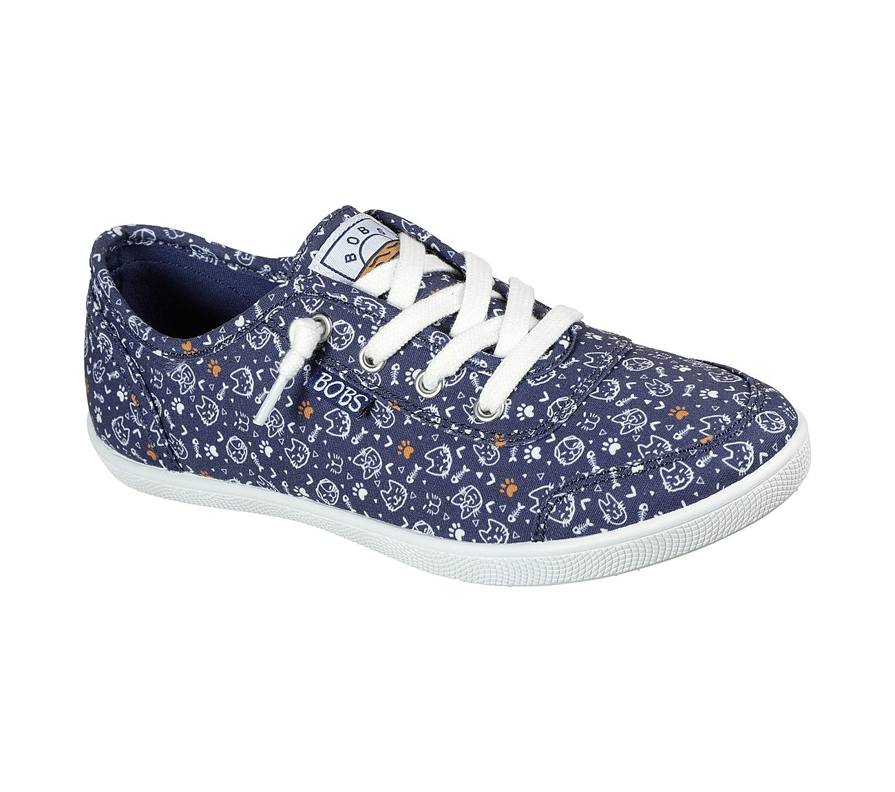 BOBS B CUTE - ITTY KITTY, NAVY/MULTI Footwear Right View