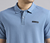 DUAL HIGHLIGHT TIPPING POLO, TAUPE/BLUE