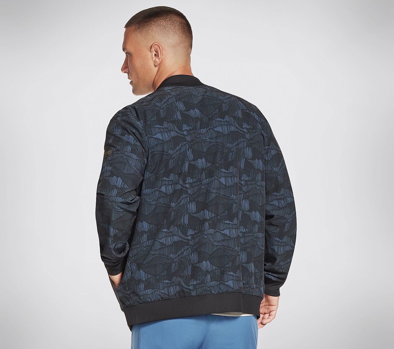 GO WALK REVERSIBLE JACKET, BLUE/BLACK Apparels Top View
