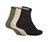 3PK MENS JACQUARD HALF TERRY ANKLE, BLACK/OLIVE