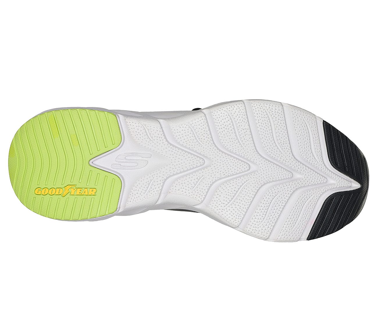 ARCH FIT GLIDE-STEP, CHARCOAL/LIME Footwear Bottom View