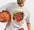 BASKETBALL GRAPHIC T-SHIRT, WHITE Apparel Right View