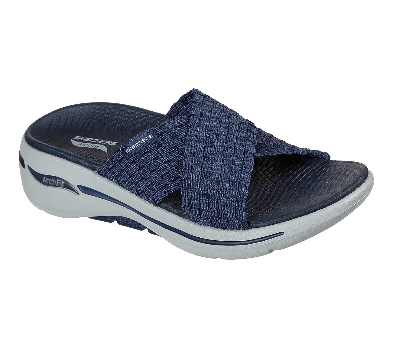 GO WALK ARCH FIT SANDAL - WON, NNNAVY Footwear Lateral View