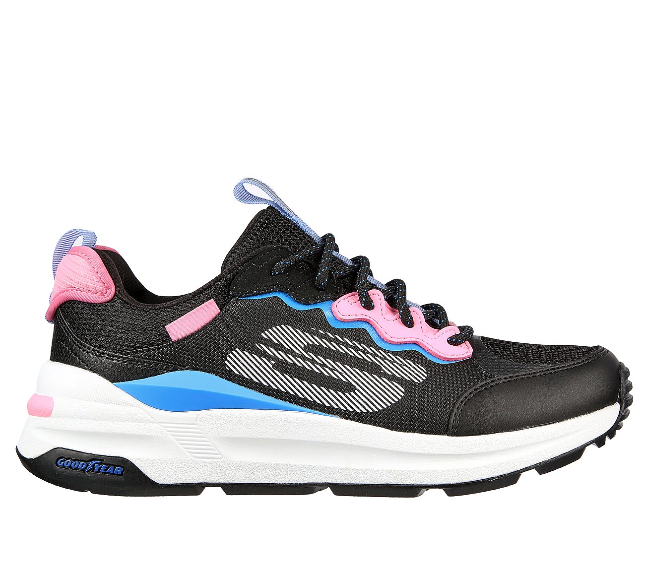 GLOBAL JOGGER-FRESH STRIKE, BLACK/BLUE/PINK Footwear Lateral View