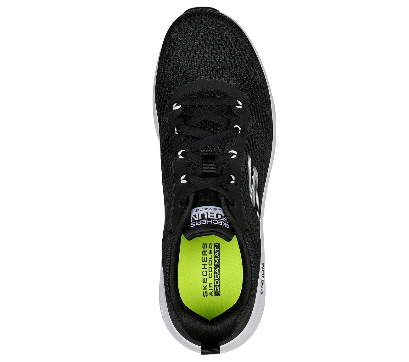 GO RUN ELEVATE, BLACK/WHITE Footwear Top View