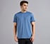 SKECHERS BACK LOGO TEE, TAUPE/BLUE