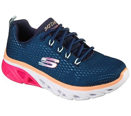 GLIDE-STEP SPORT - WAVE HEAT, NAVY/PINK Footwear Lateral View