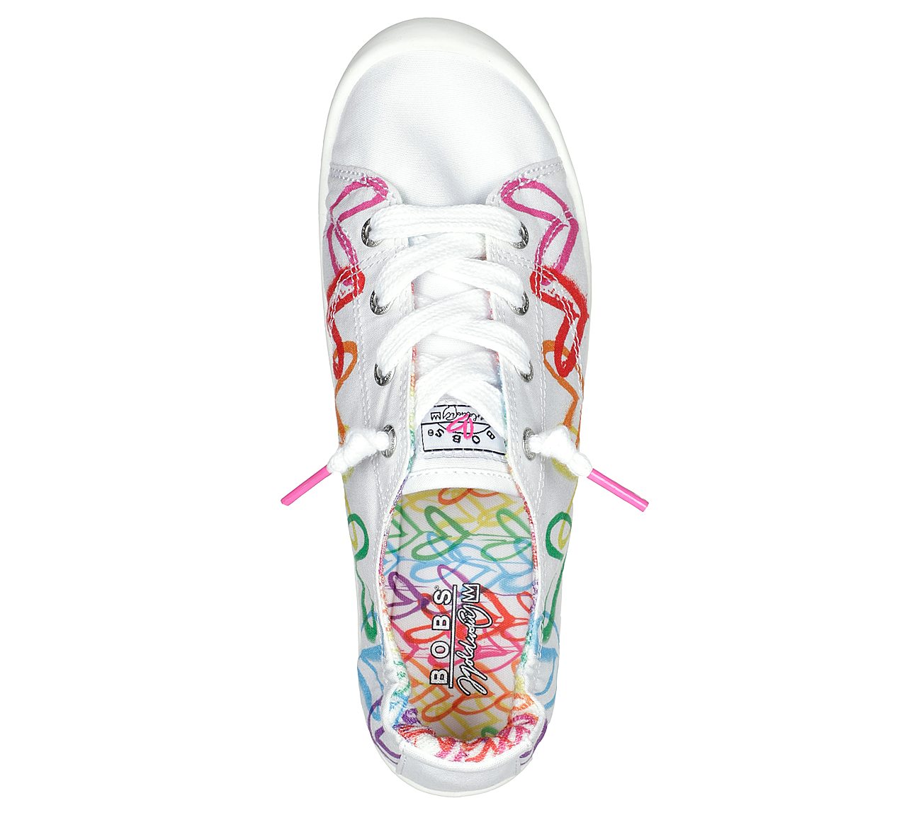 BEACH BINGO-LUV ALMIGHTY, WHITE/MULTI Footwear Top View