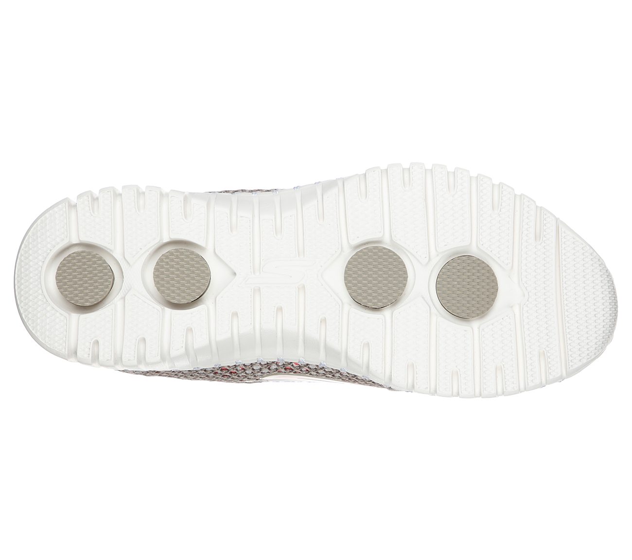 GO WALK SMART-INFLUENCE, TAUPE/CORAL Footwear Bottom View