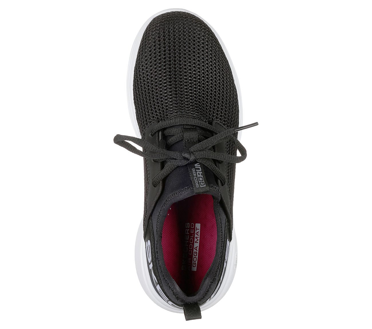 GO RUN FAST-VALOR, BLACK/WHITE Footwear Top View