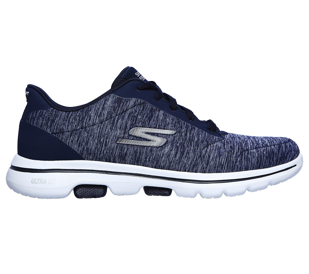 GO WALK 5-TRUE, NAVY/WHITE Footwear Right View