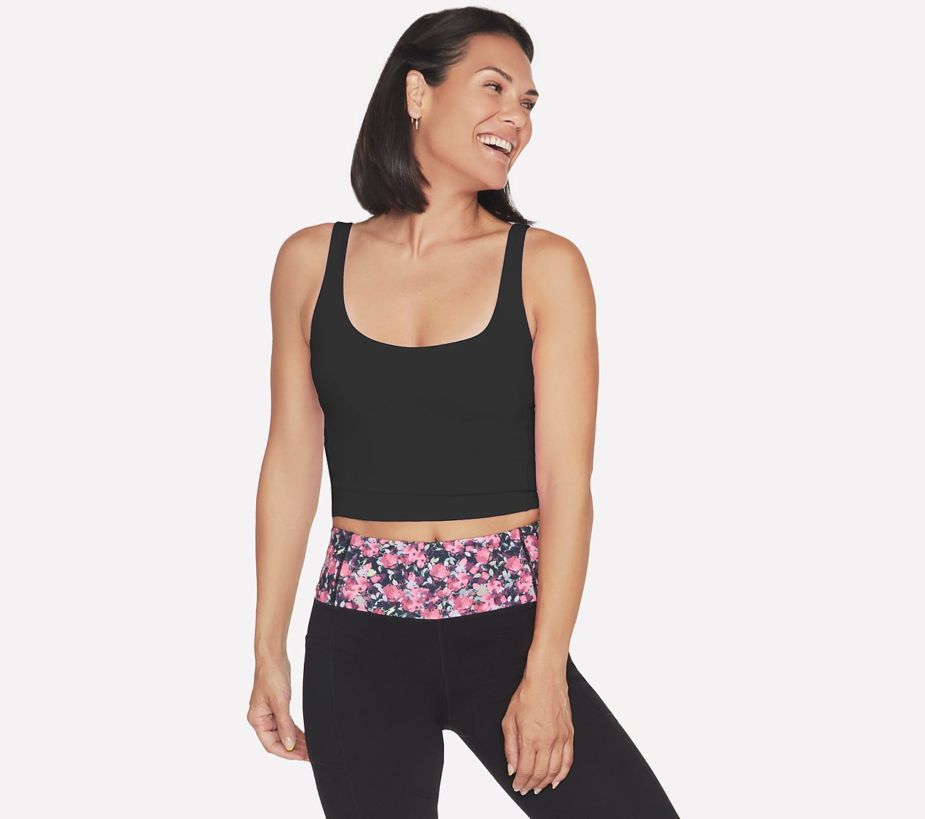 GOFLEX JOY LONGLINE BRA, BBBBLACK Apparels Lateral View
