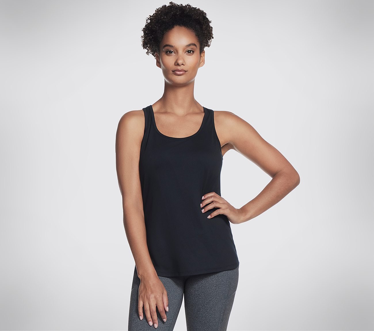 GODRI SWIFT TUNIC TANK, BBBBLACK Apparels Lateral View