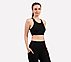 VERTICAL PATTERN SPORTS BRA, BLACK Apparels Bottom View