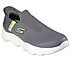 Skechers Slip-ins: GO WALK Massage Fit - Current, GRAY/LIME Footwear Right View