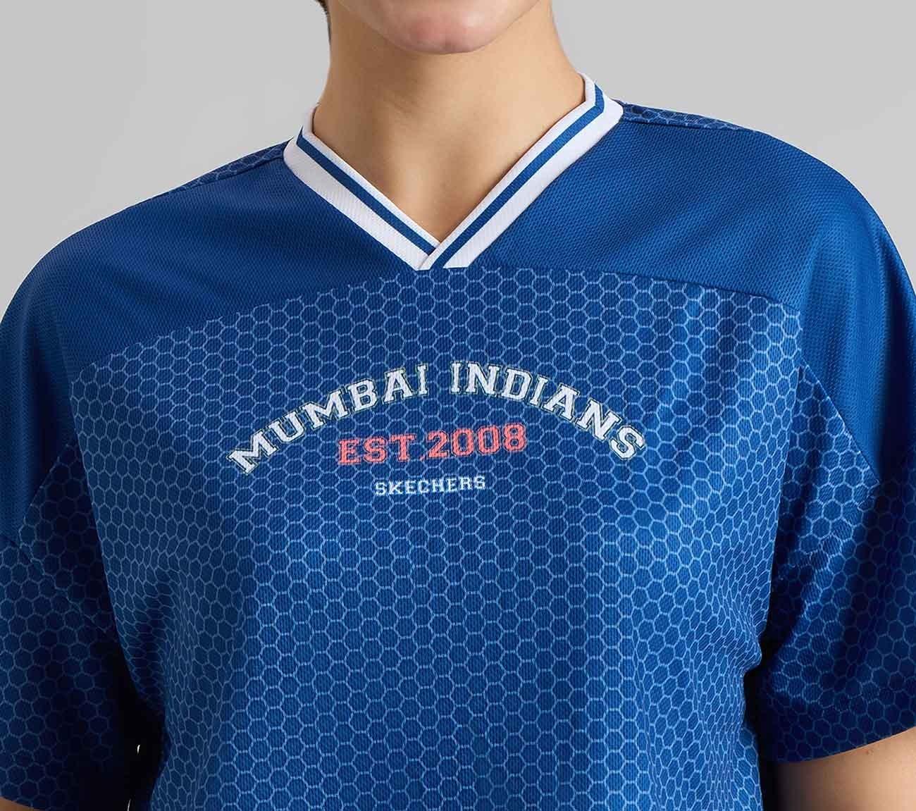 MUMBAI INDIANS CROP TOP, NAVY/PERIWINKLE