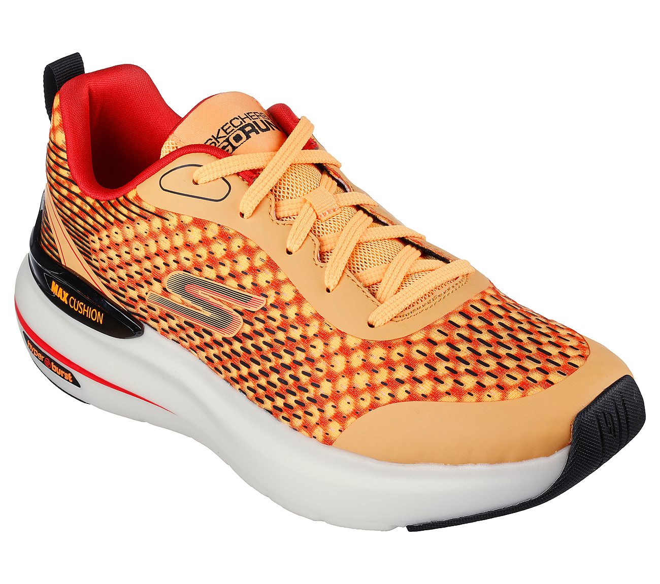 MAX CUSHIONING HYPER BURST, ORANGE/BLACK Footwear Right View