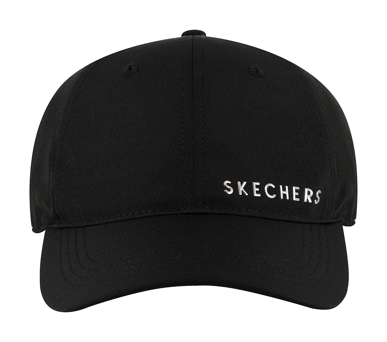 SKECH-SHINE FOIL BASEBALL HAT, BBBBLACK