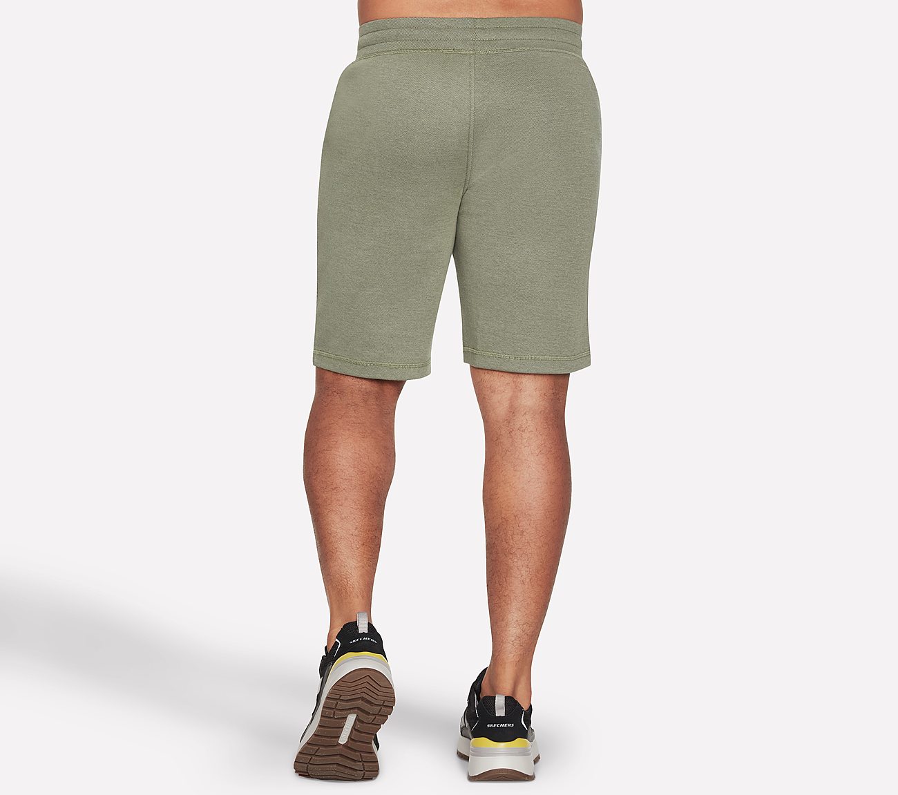 GOKNIT PIQUE 9IN SHORT, LIGHT GREY/GREEN Apparels Top View