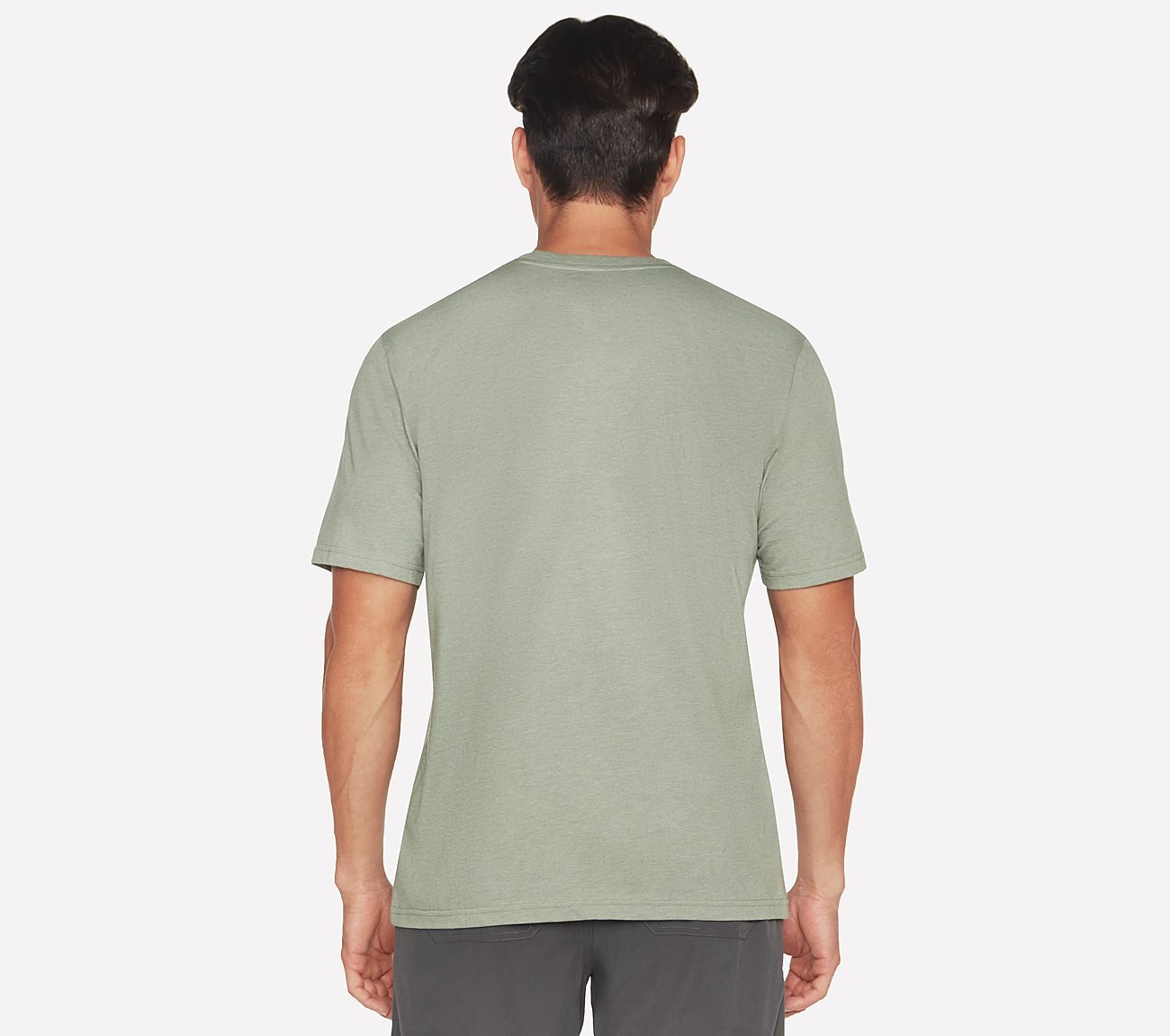 LATITUDE T-SHIRT, LIGHT GREY/GREEN Apparels Top View