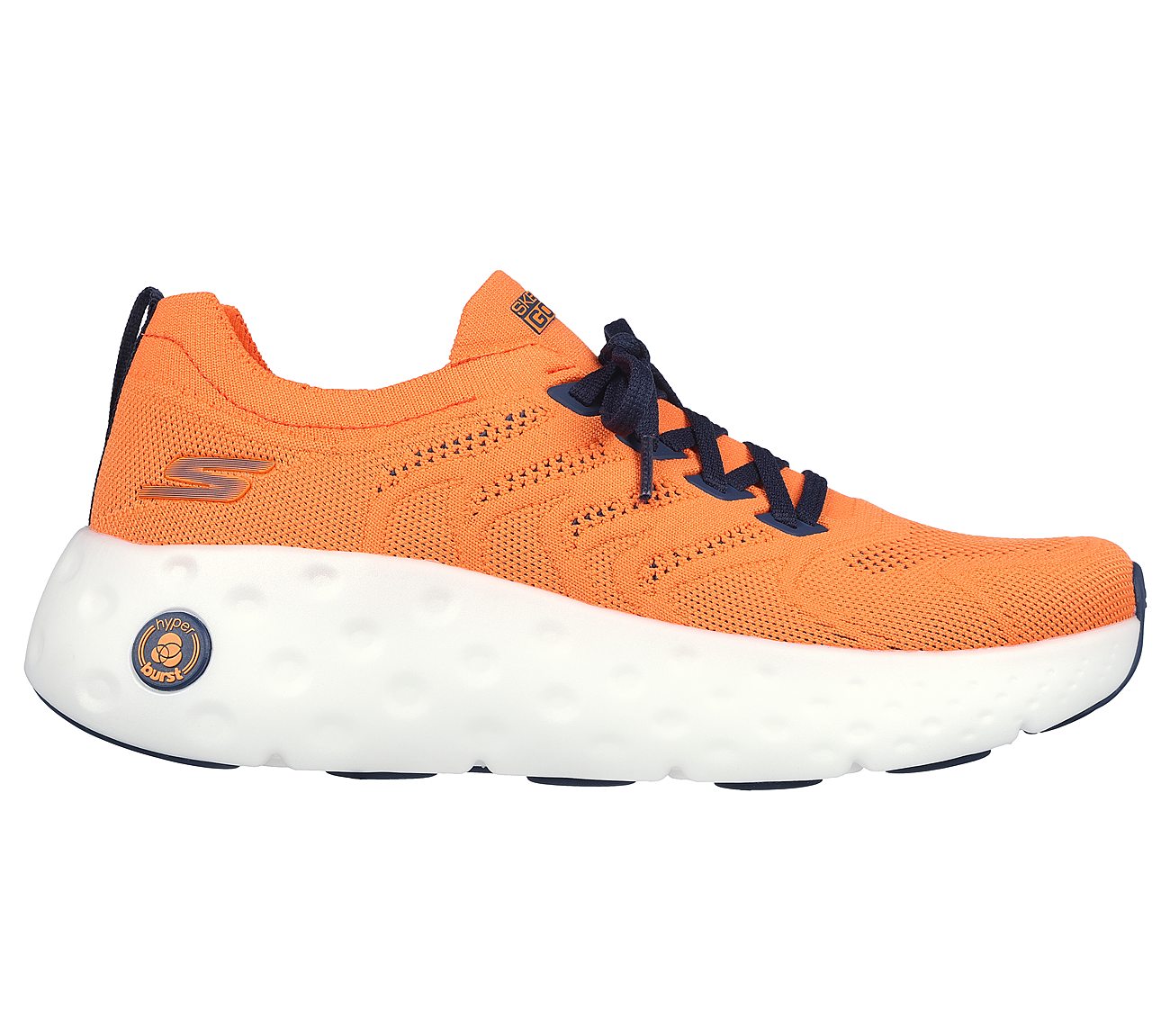 MAX CUSHIONING HYPER CRAZE, ORANGE/NAVY Footwear Lateral View