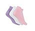 3 Pack WOMENS HALF TERRY ANKLE SOCKS, WHITE/PURPLE
