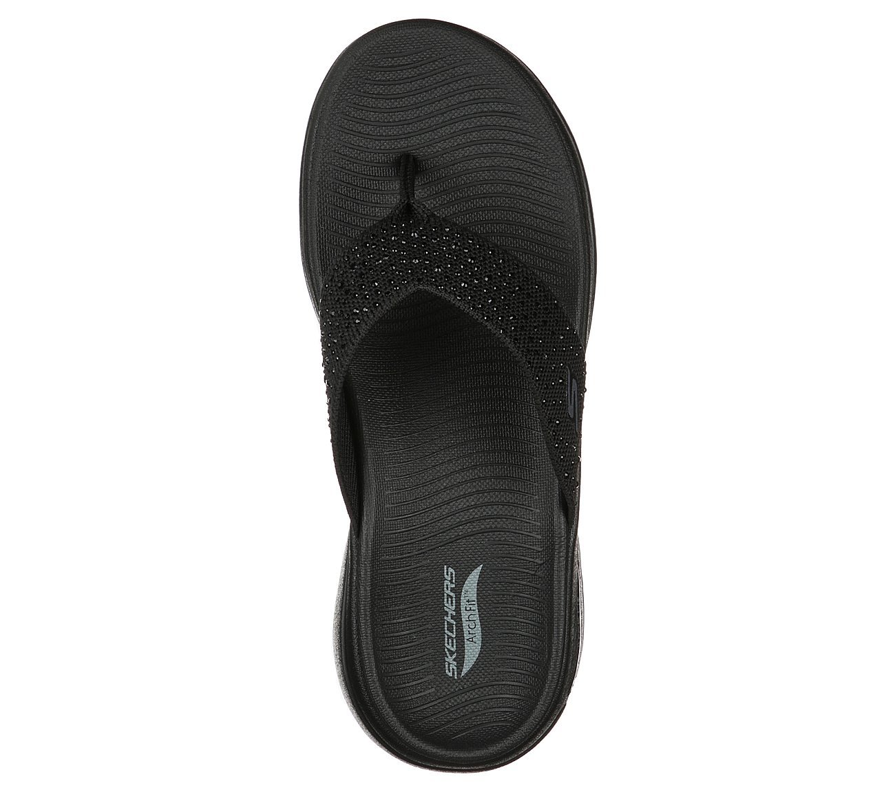 GO WALK ARCH FIT SANDAL - DAZZLE, BBLACK Footwear Top View