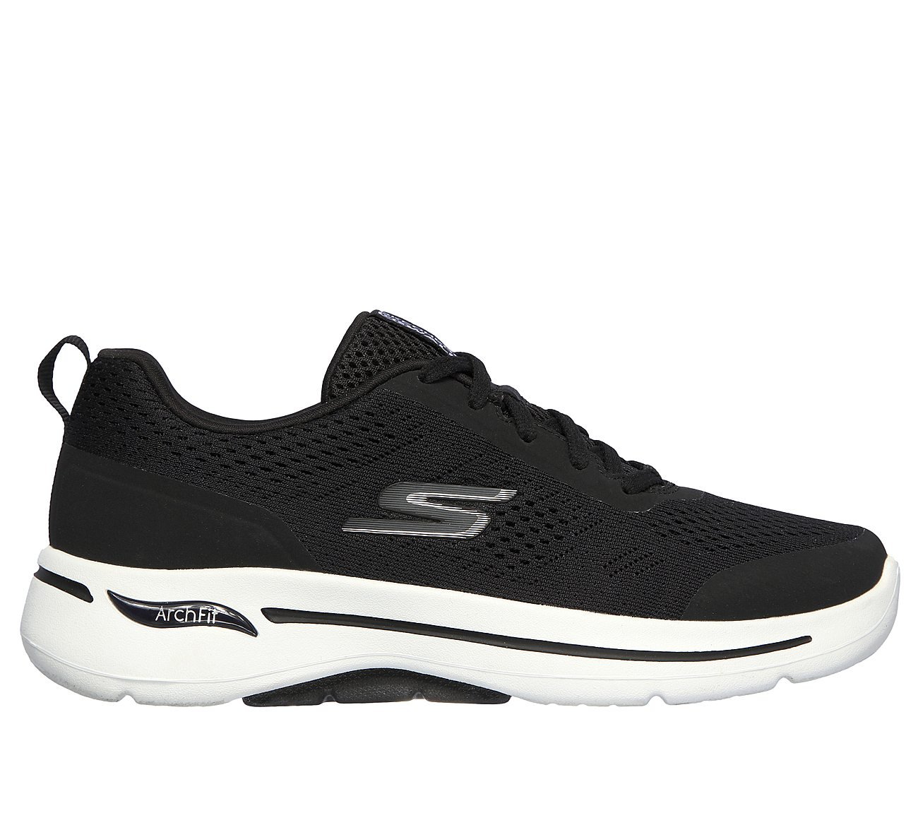 GO WALK ARCH FIT-MOTION BREEZ, BLACK/WHITE Footwear Lateral View