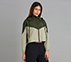 COLOR BLOCKED JACKET, BROWN/OLIVE