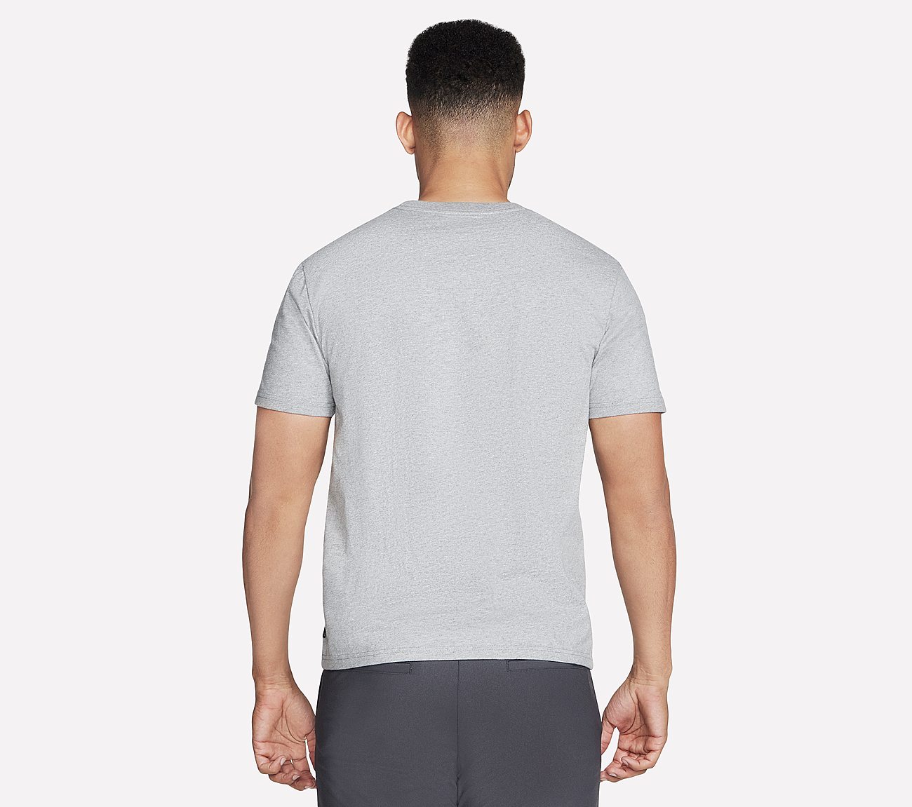 SKECHJERSEY MAX SS TEE, LIGHT GREY Apparels Top View