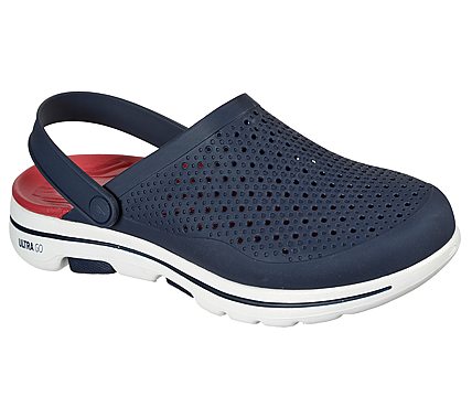 GO WALK 5-ASTONISHED, NAVY/RED Footwear Lateral View