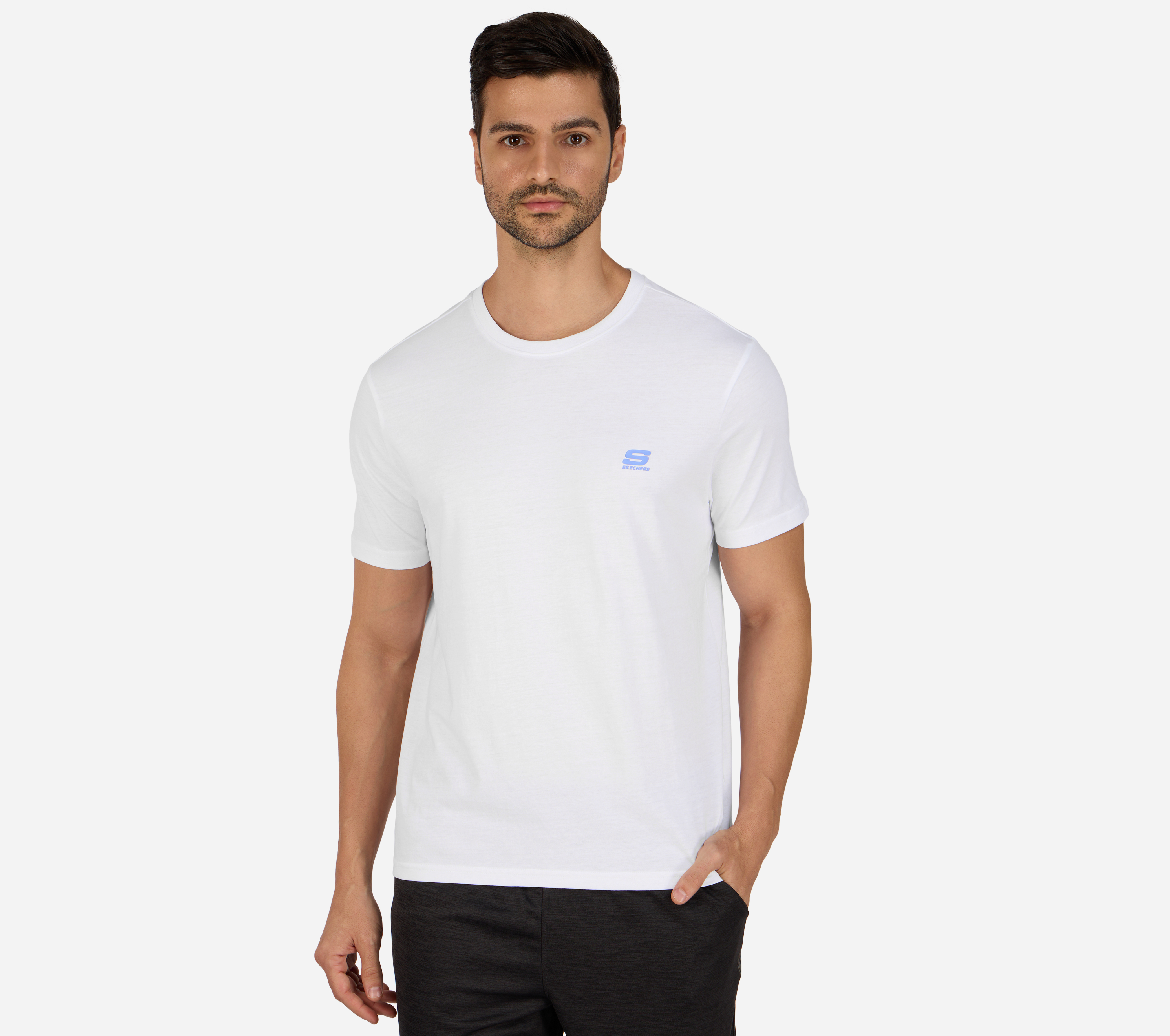 SS CREWNECK T-SHIRT-2PC PACK, WHITE YELLOW Apparel Top View