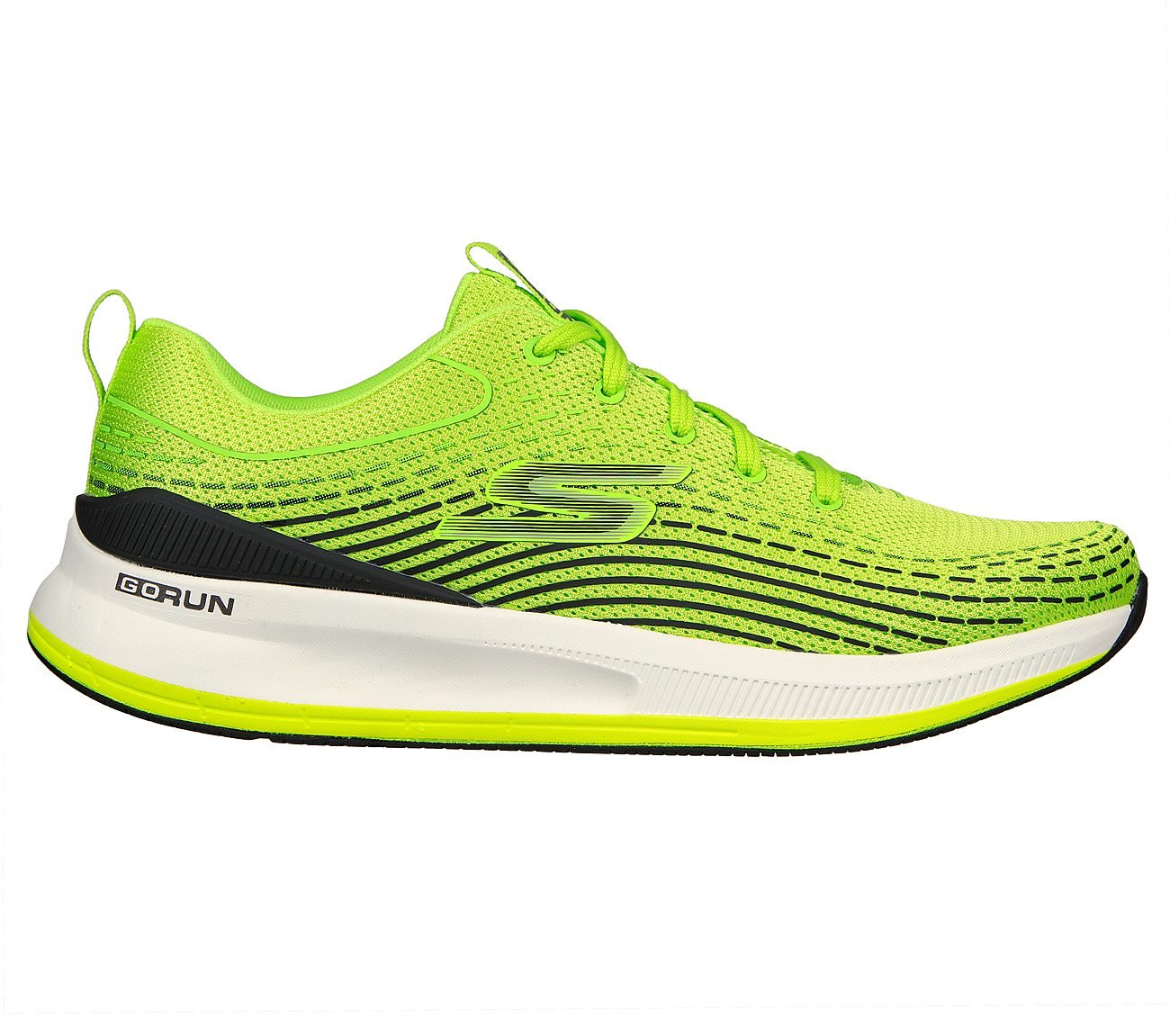 GO RUN PULSE - HAPTIC MOTION, YELLOW Footwear Lateral View