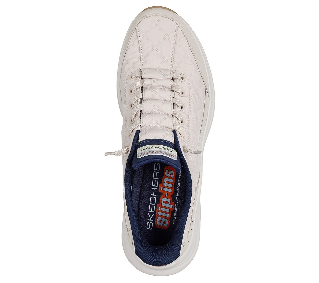 CONTOUR FOAM - COZY FIT, NATURAL/NAVY Footwear Top View