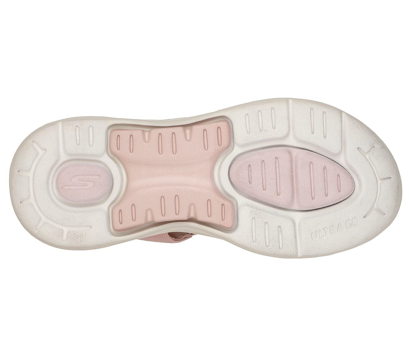 GO WALK ARCH FIT SANDAL - AST, ROSE Footwear Bottom View