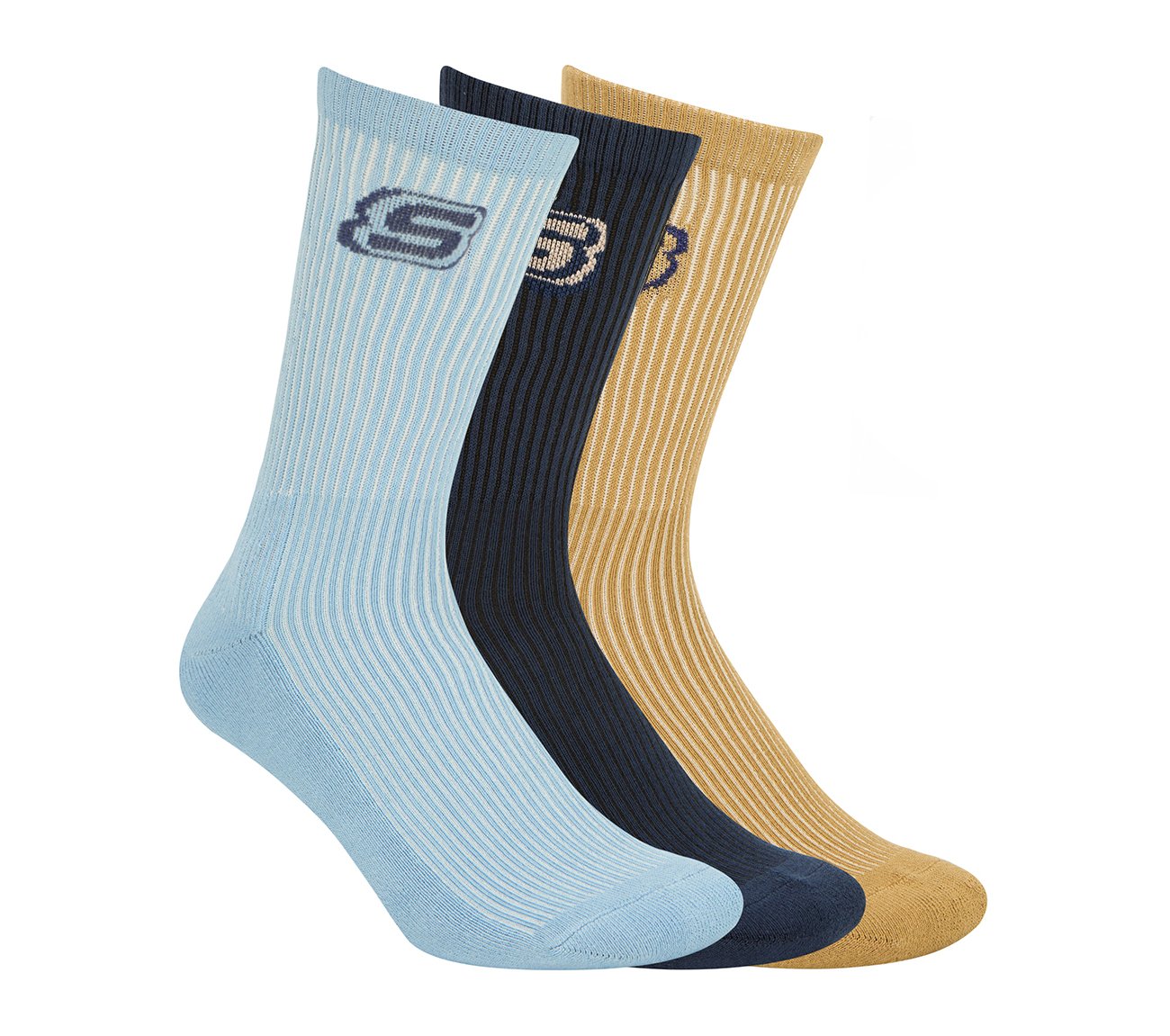 3PK MENS SOLID HALF TERRY CREW