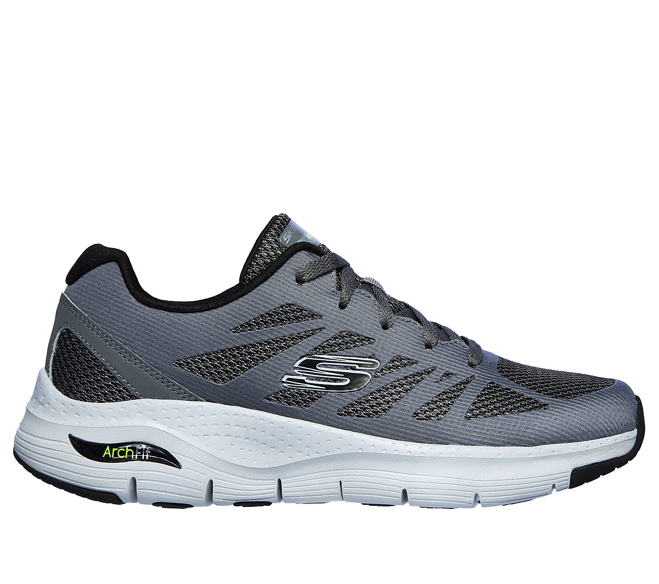 ARCH FIT - CHARGE BACK, CHARCOAL/BLACK Footwear Lateral View