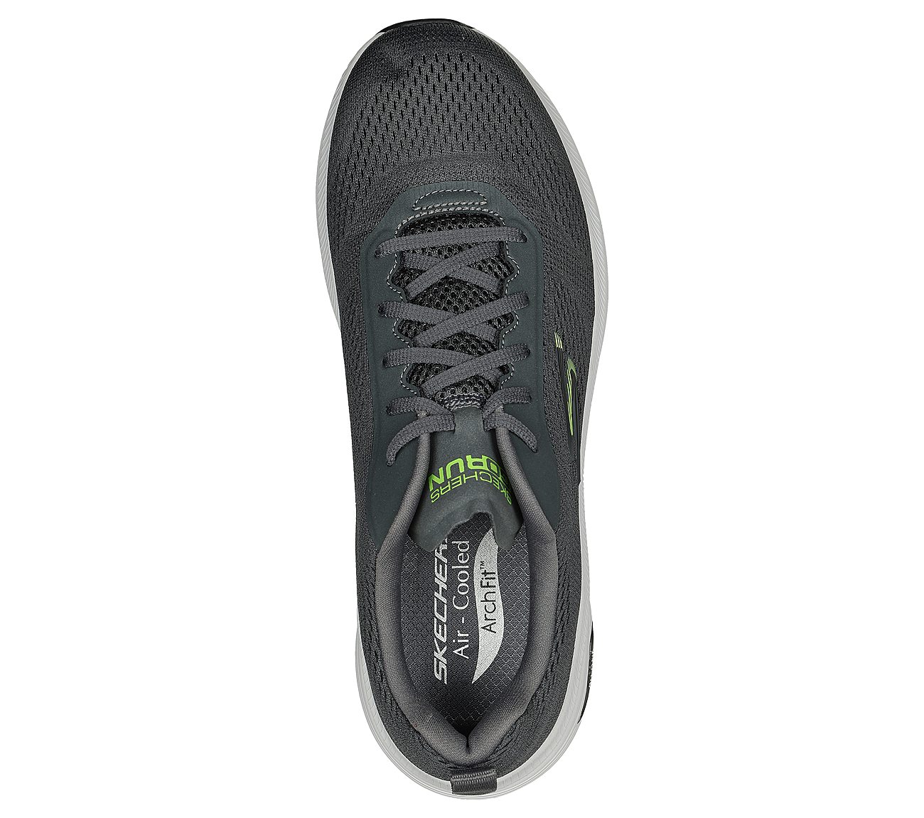 GO RUN ARCH FIT, CHARCOAL/BLACK Footwear Top View