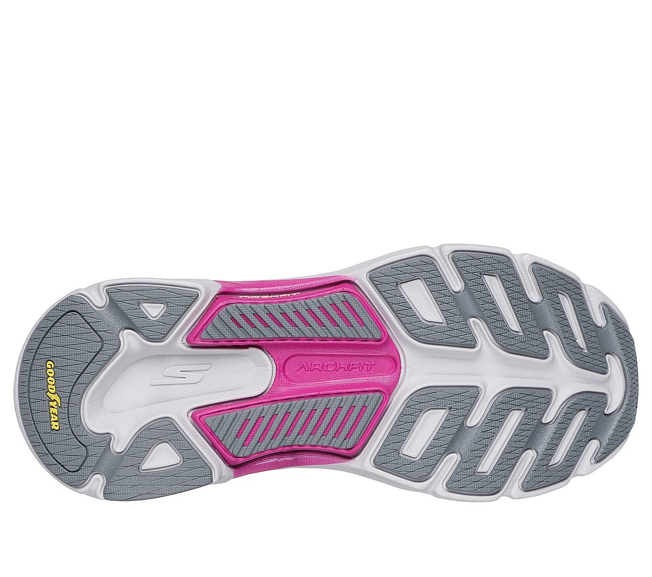 MAX CUSHIONING ARCH FIT 2, GREY/PINK Footwear Bottom View
